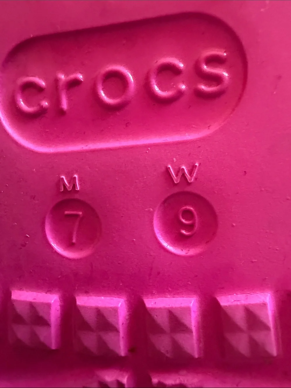 Bright Pink CROCS Sandals with Colorful Studs